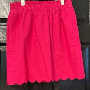 JCREW Pink Scalloped Hem Skirt